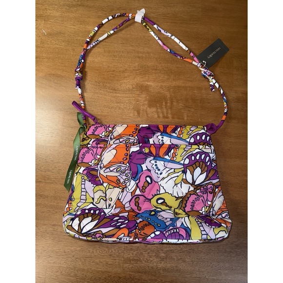 Vera Bradley Handbags - Vera Bradley Marrakesh Motifs Butterfly Quilted Cotton Crossbody Bag Purple NEW